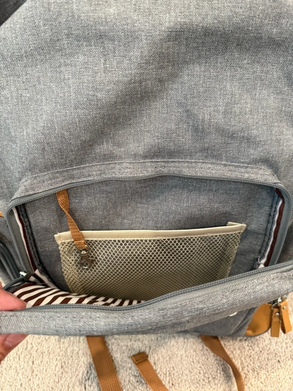 Parker Baby Co. Birch Bag - Diaper Backpack - Gray